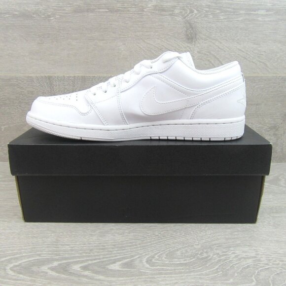 Air Jordan 1 Low Triple White Sneakers Men's Size 11 NEW - Picture 3 of 15